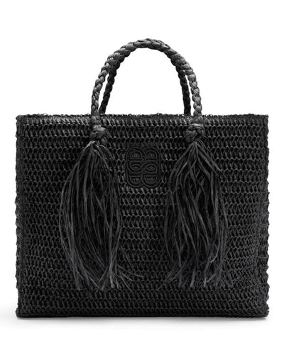 Rikke Straw Bag, Black