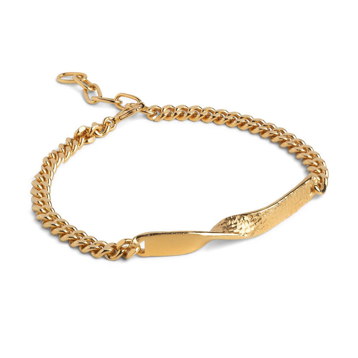 ENAMEL gull smykker armbånd - liggende flat