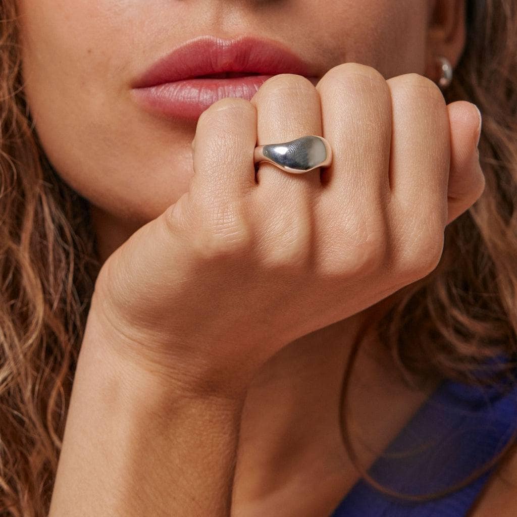 ENAMEL sølv smykker ring - på modell