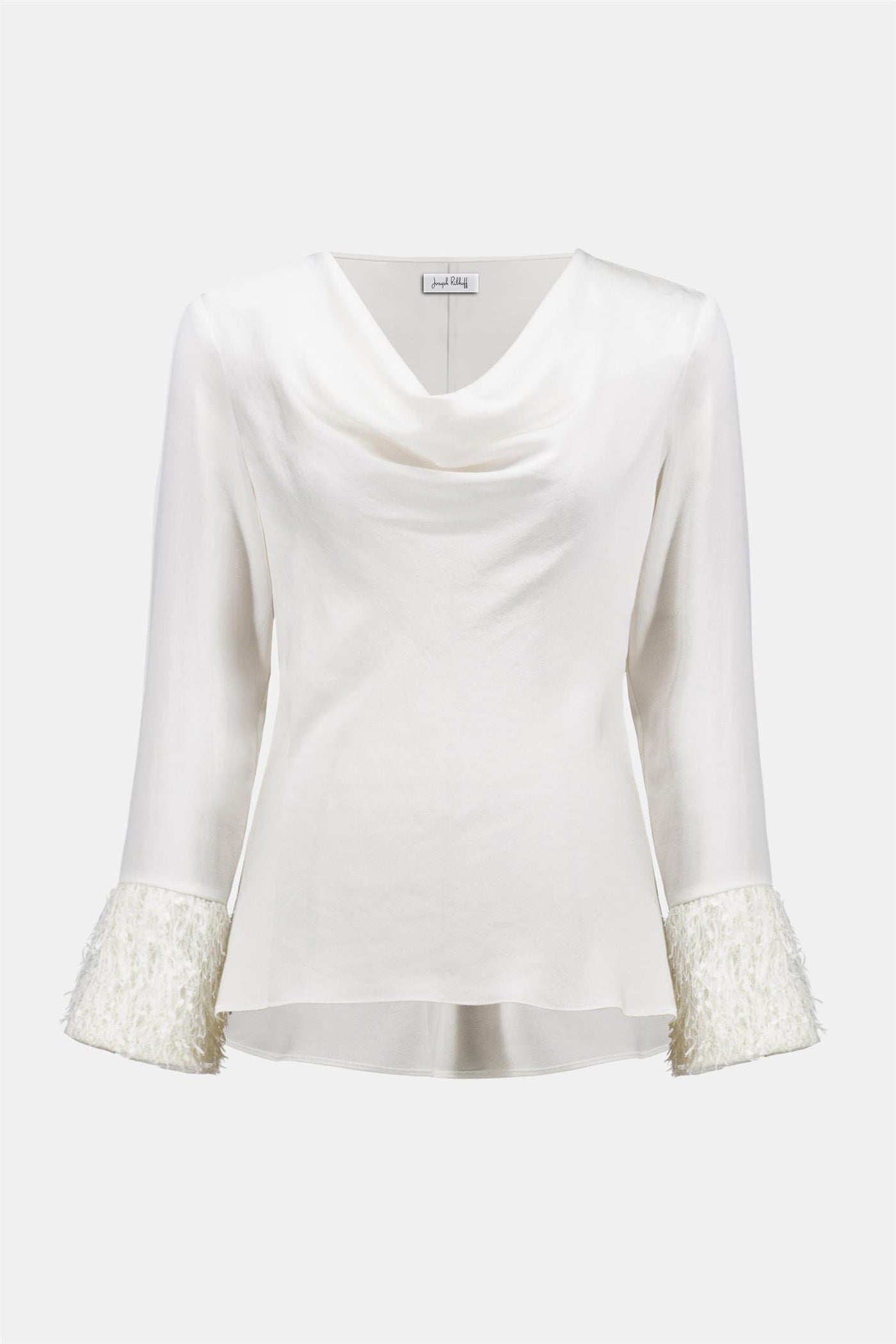 Recycled Satin Cowl Neck Top, Winter White fra Joseph Ribkoff hos Tråkk Inn