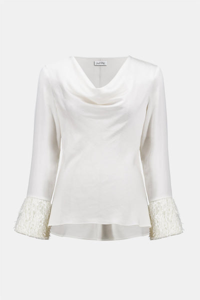 Recycled Satin Cowl Neck Top, Winter White fra Joseph Ribkoff hos Tråkk Inn