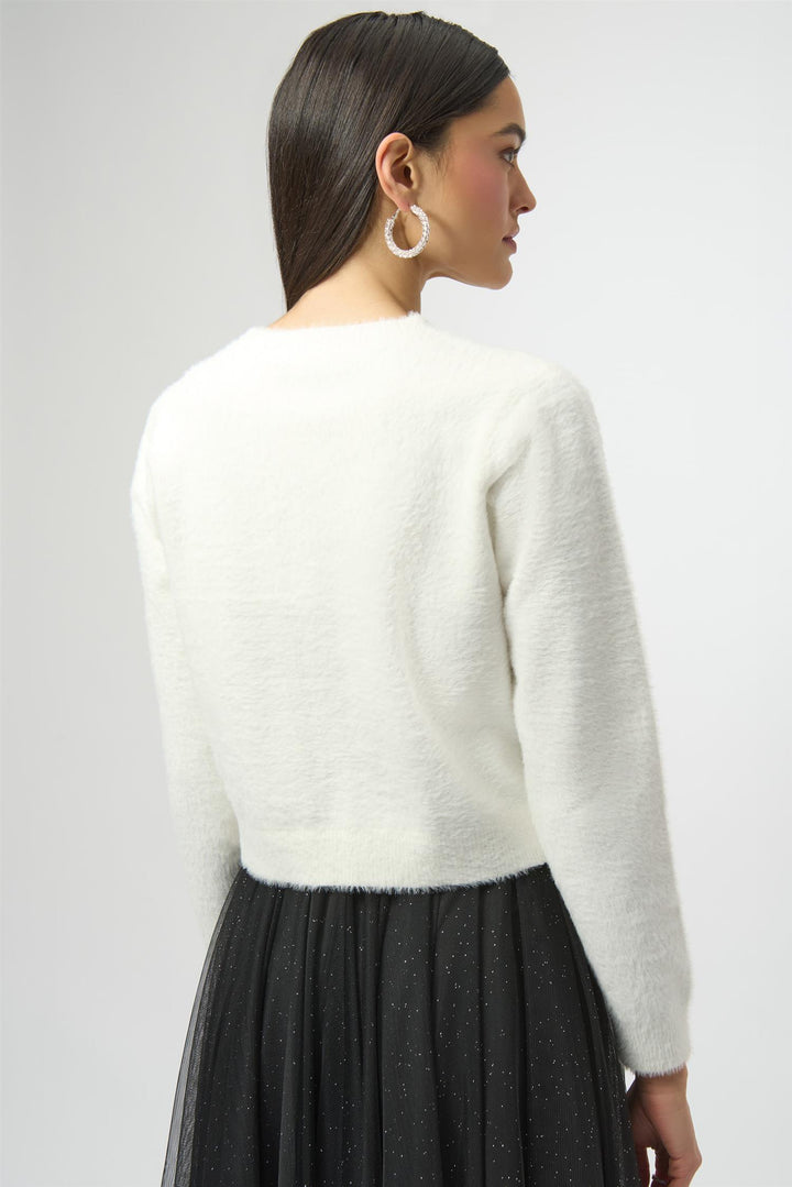 Joseph Ribkoff hvit cardigan - bakfra
