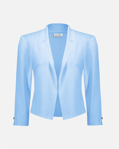 Viscose Blend Open-Front Cardigan, Sky Blue