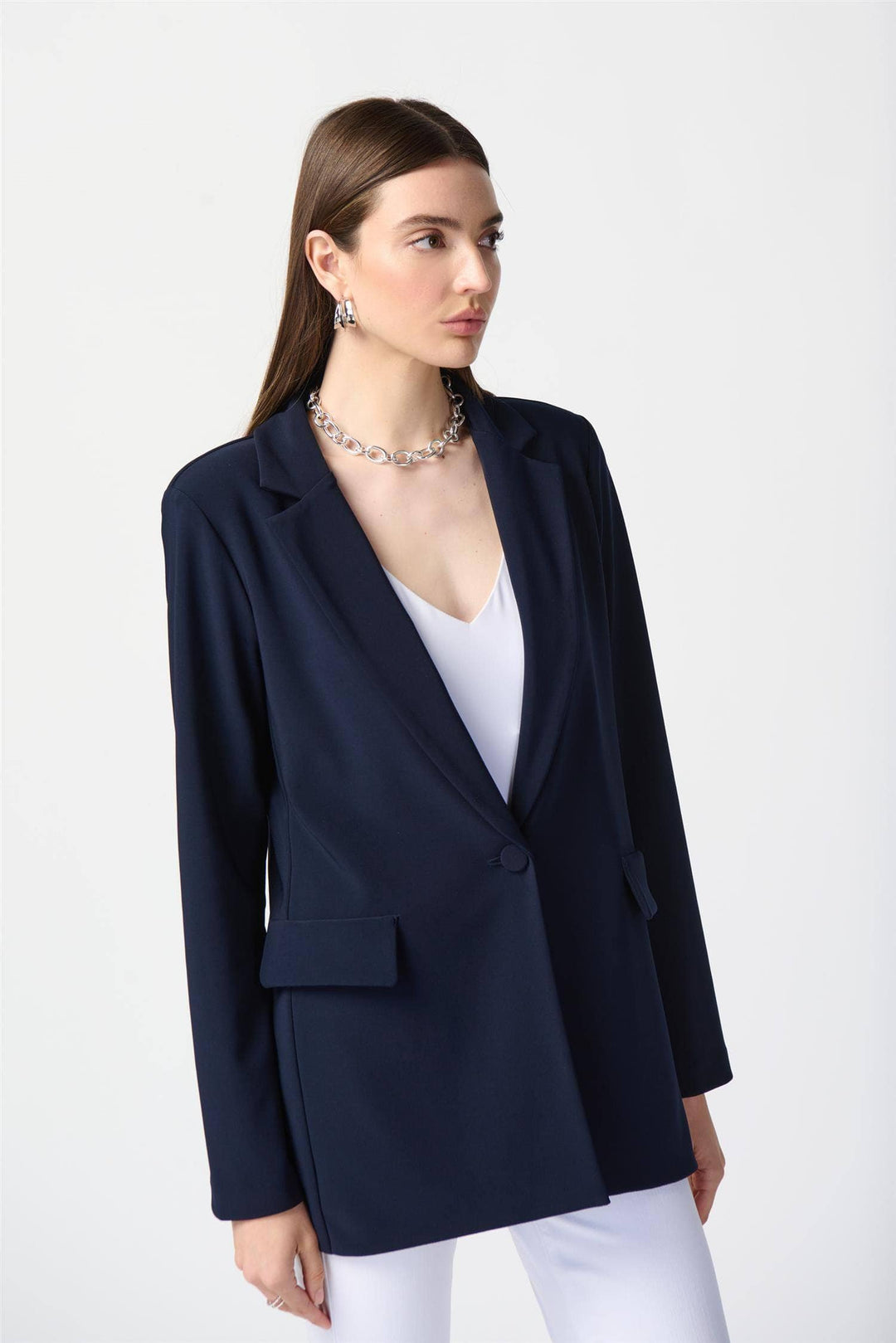 Joseph Ribkoff marineblå jakke blazer - fra siden