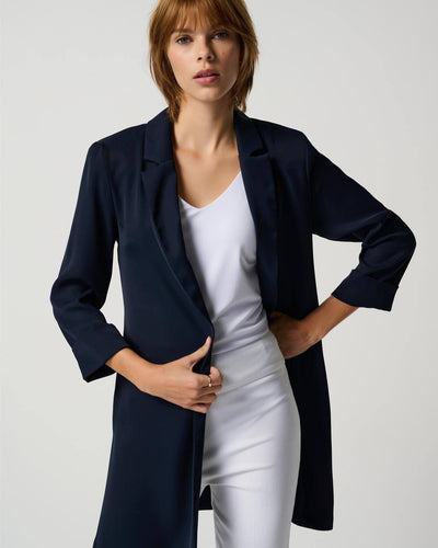 Classic Long Blazer, Midnight Blue