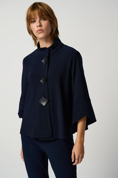 Classic Trapeze Jacket, Midnight Blue fra Joseph Ribkoff hos Tråkk Inn