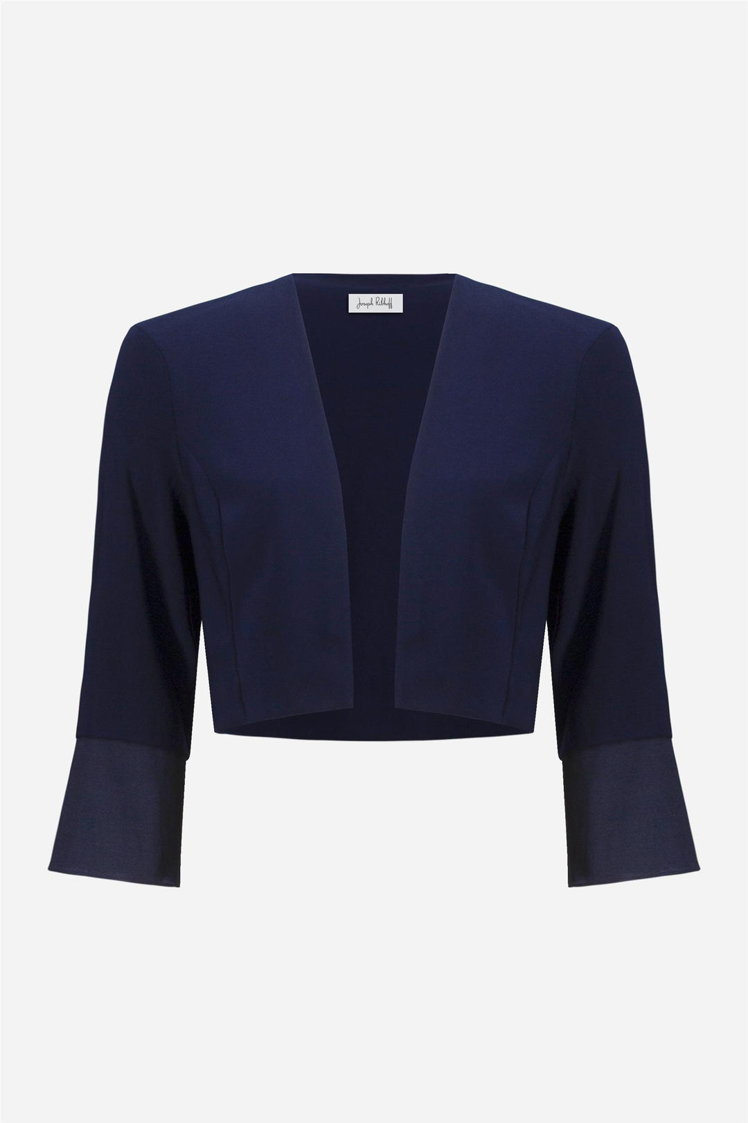 Silky Knit Cover-Up With Stretch Taffeta Cuffs, Midnight Blue