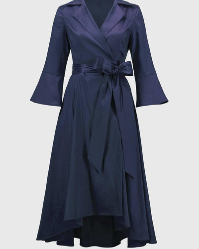 Signature | Stretch Taffeta High Low Wrap Dress