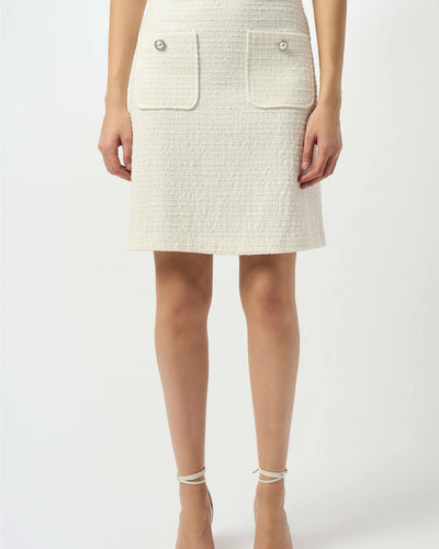 Bouclé A-Line Skirt, Offwhite