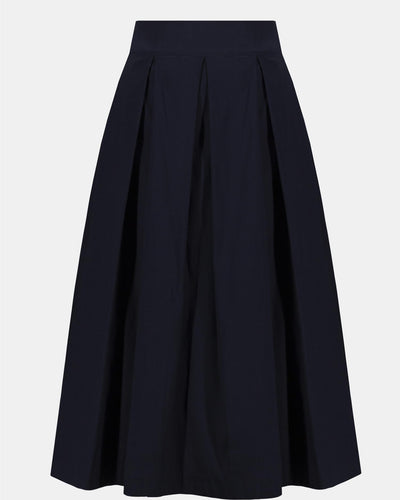 Signature | Stretch Taffeta Flared Skirt, Midnight Blue