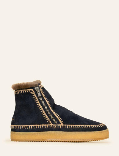 Setsu Crochet Crepe, Navy Suede