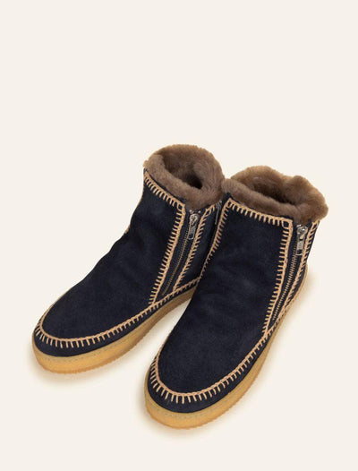 Setsu Crochet Crepe, Navy Suede