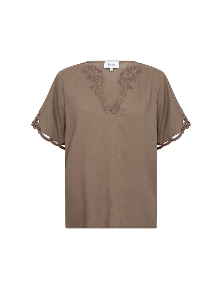Levetè Room brun bluse - forfra