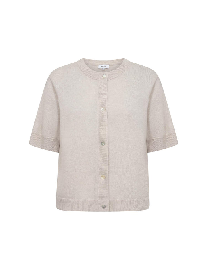 Levetè Room taupe cardigan - forfra