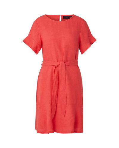 Meghan Linen Dress, Red