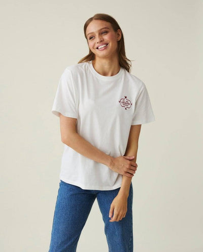 Kayla Boyfriend Tee, Offwhite