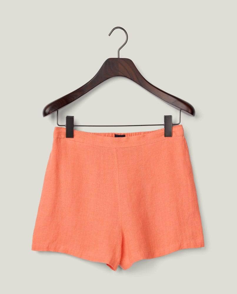 Breezy Linen Shorts, Coral