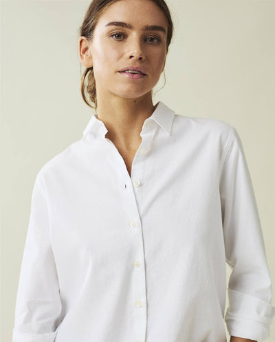 Sanna Organic Cotton Oxford Shirt, White