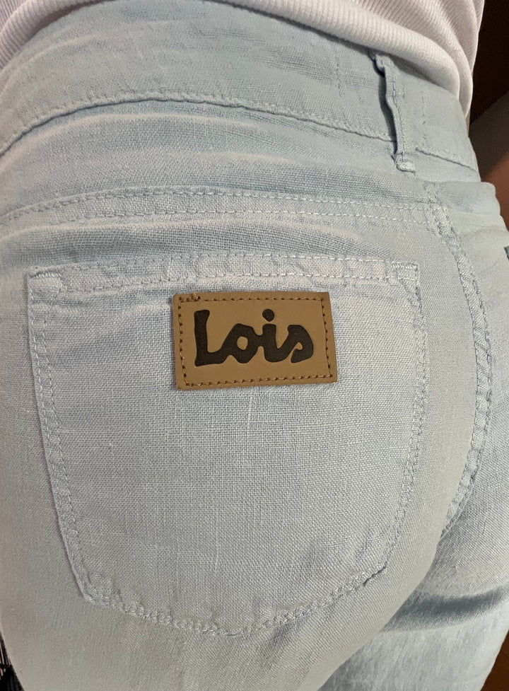 Lois perleblå bukse - detaljbilde