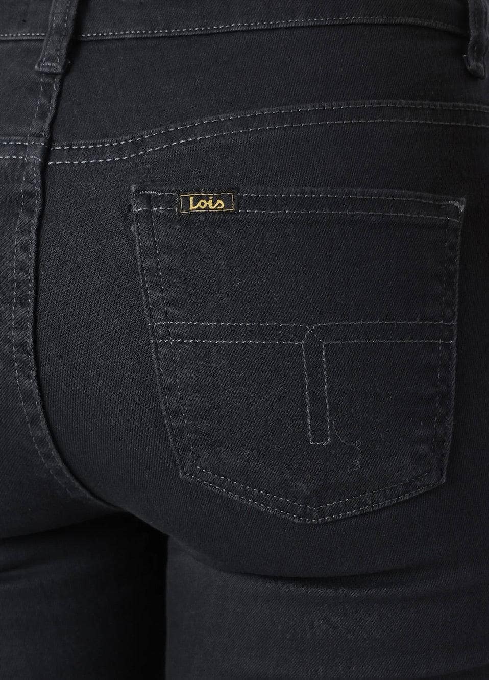 Lois svart bukse jeans - nærbilde