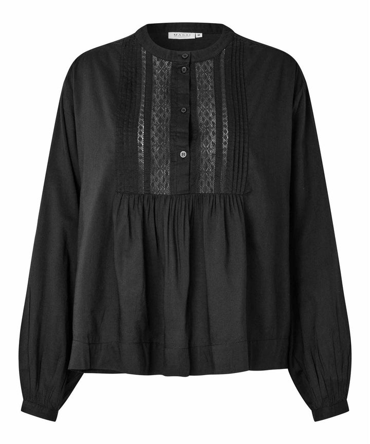 MASAI svart bluse - forfra