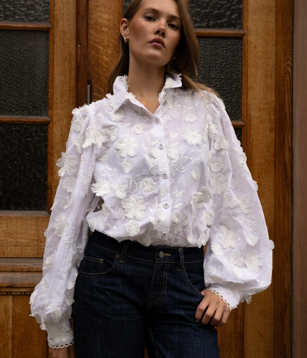 Anaya Shirt, Ivory Atelier