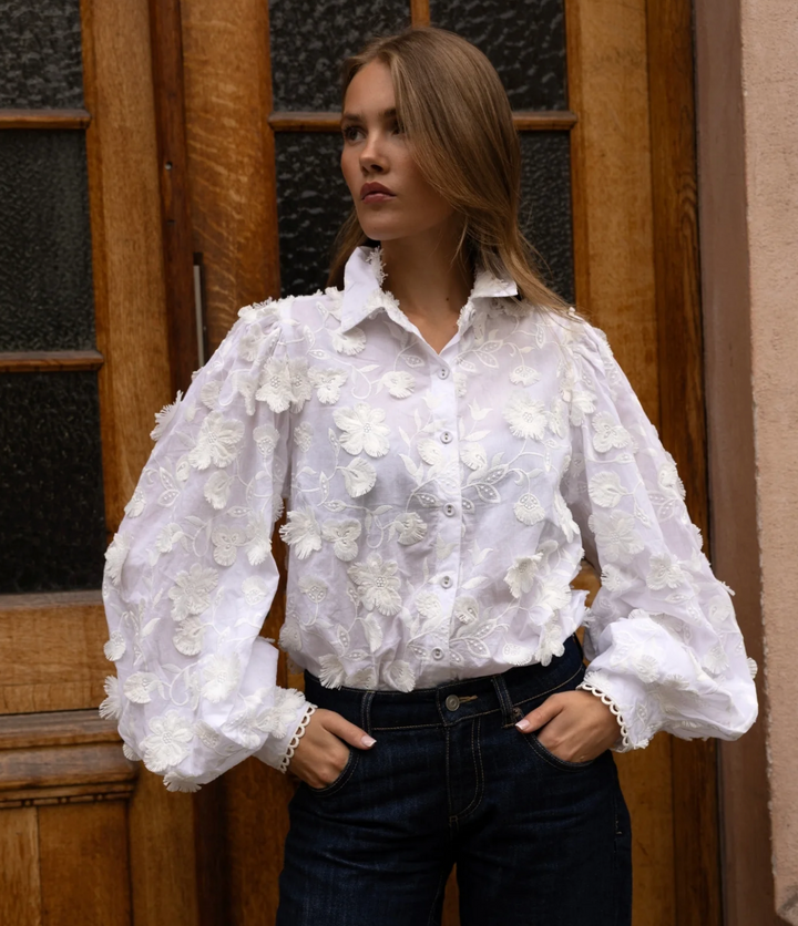 Anaya Shirt, Ivory Atelier