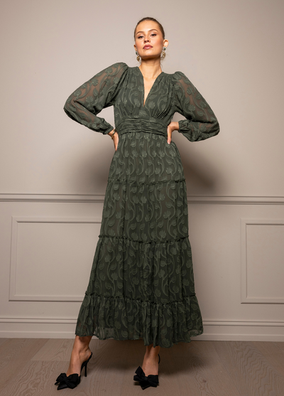 Noor Maxi Dress, Luxe Green fra Missmaya - bilde 3