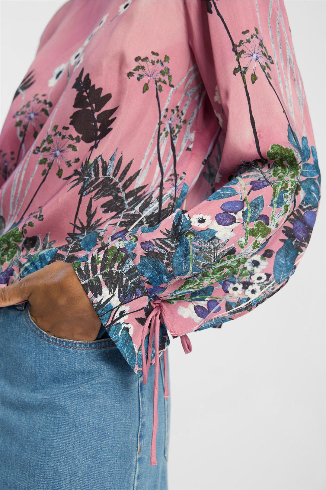 MUNTHE rosa bluse - helfigur