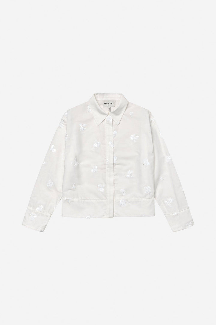 MUNTHE hvit bluse - forfra
