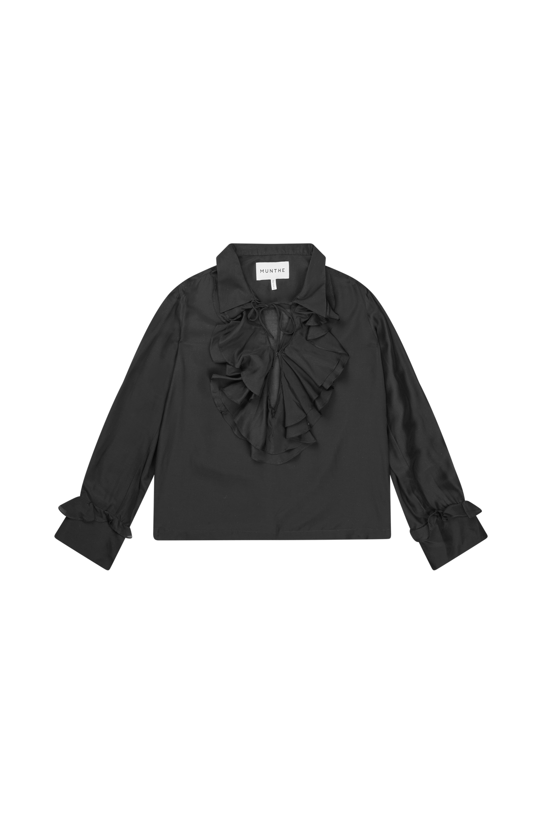 MUNTHE svart bluse - forfra