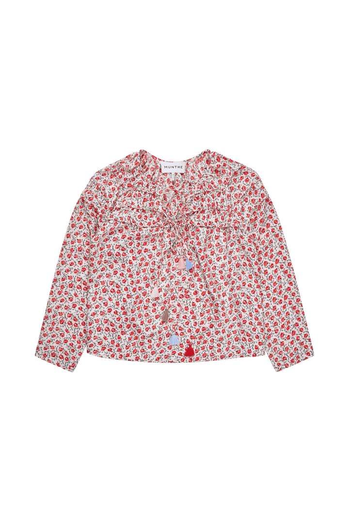 MUNTHE rød bluse - forfra