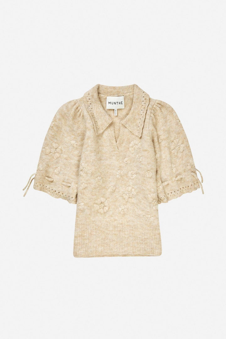 MUNTHE beige genser - forfra