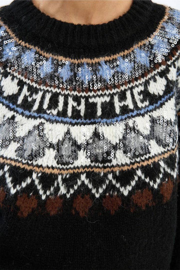Vaffie Knit, Mix Black