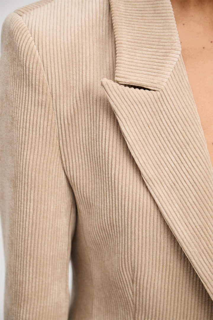 MUNTHE beige jakke blazer - nærbilde 1