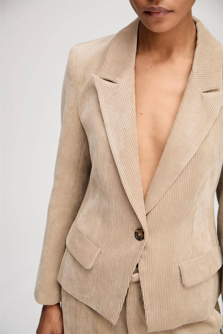 MUNTHE beige jakke blazer - nærbilde 2