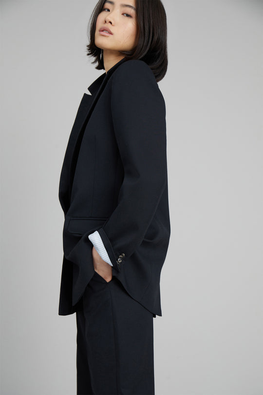 MUNTHE svart jakke blazer - fra siden