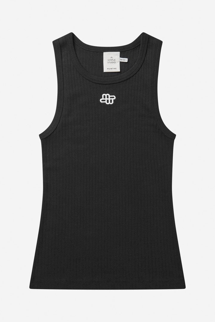 MUNTHE svart overdel singlet - forfra