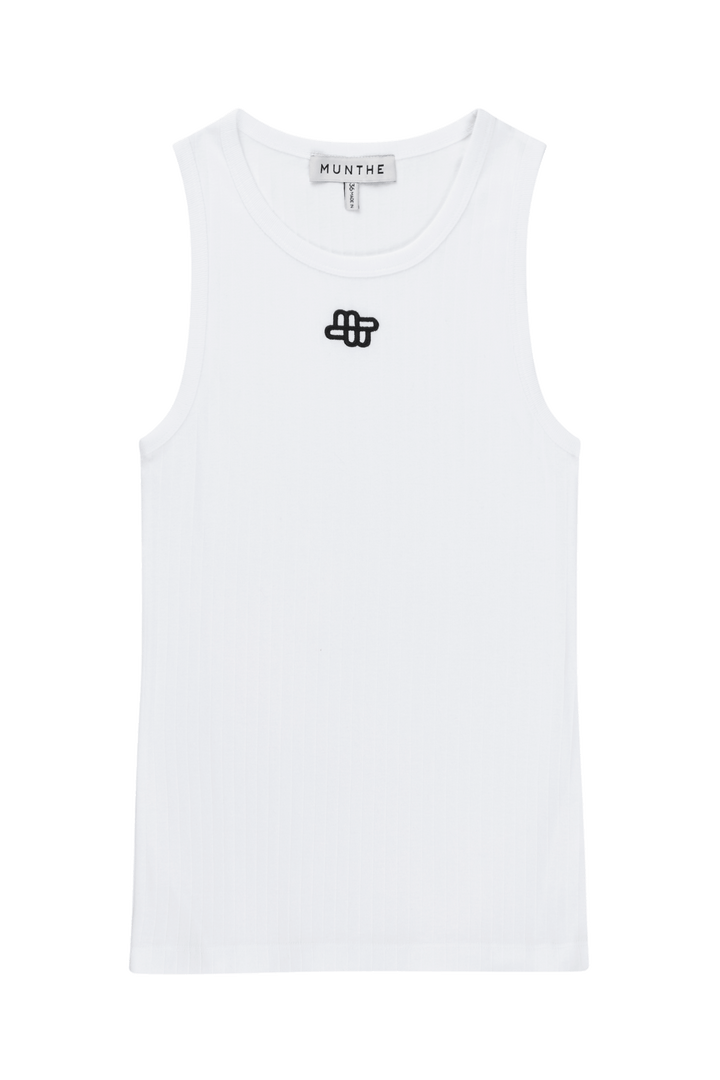 MUNTHE hvit overdel singlet - forfra