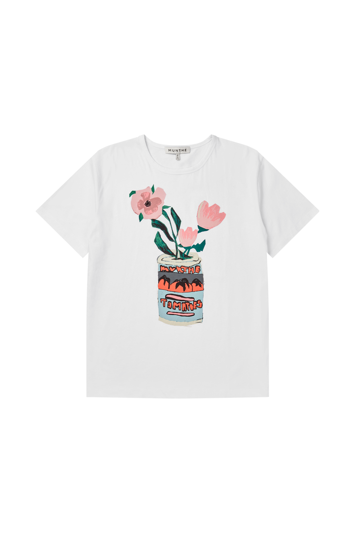MUNTHE hvit overdel t-shirt - forfra