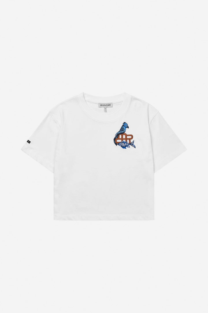 MUNTHE hvit overdel t-shirt - forfra