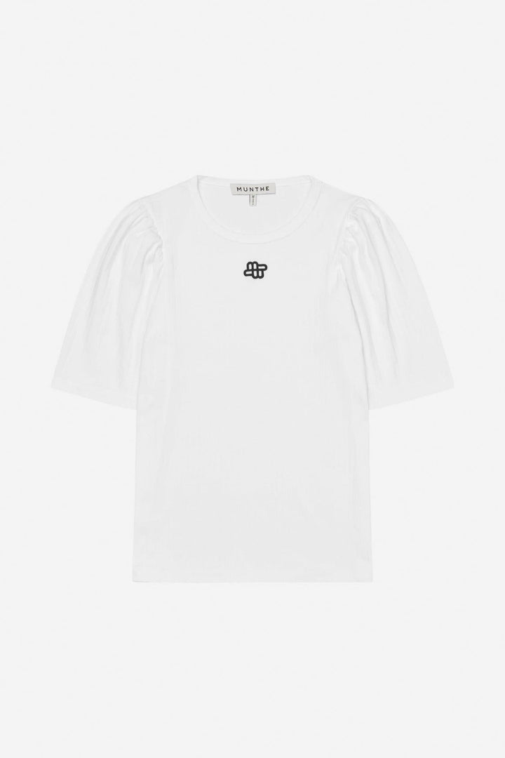 MUNTHE hvit overdel t-shirt - forfra