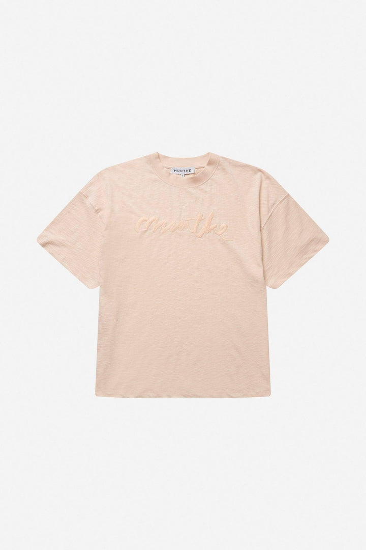 MUNTHE fersken overdel t-shirt - forfra