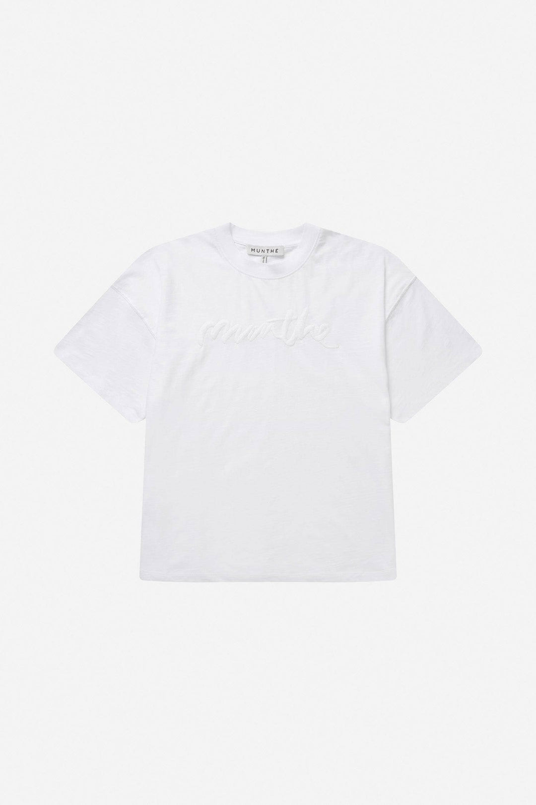MUNTHE hvit overdel t-shirt - forfra