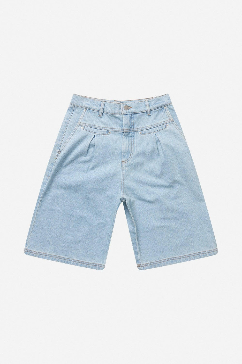 MUNTHE lys blå shorts - forfra
