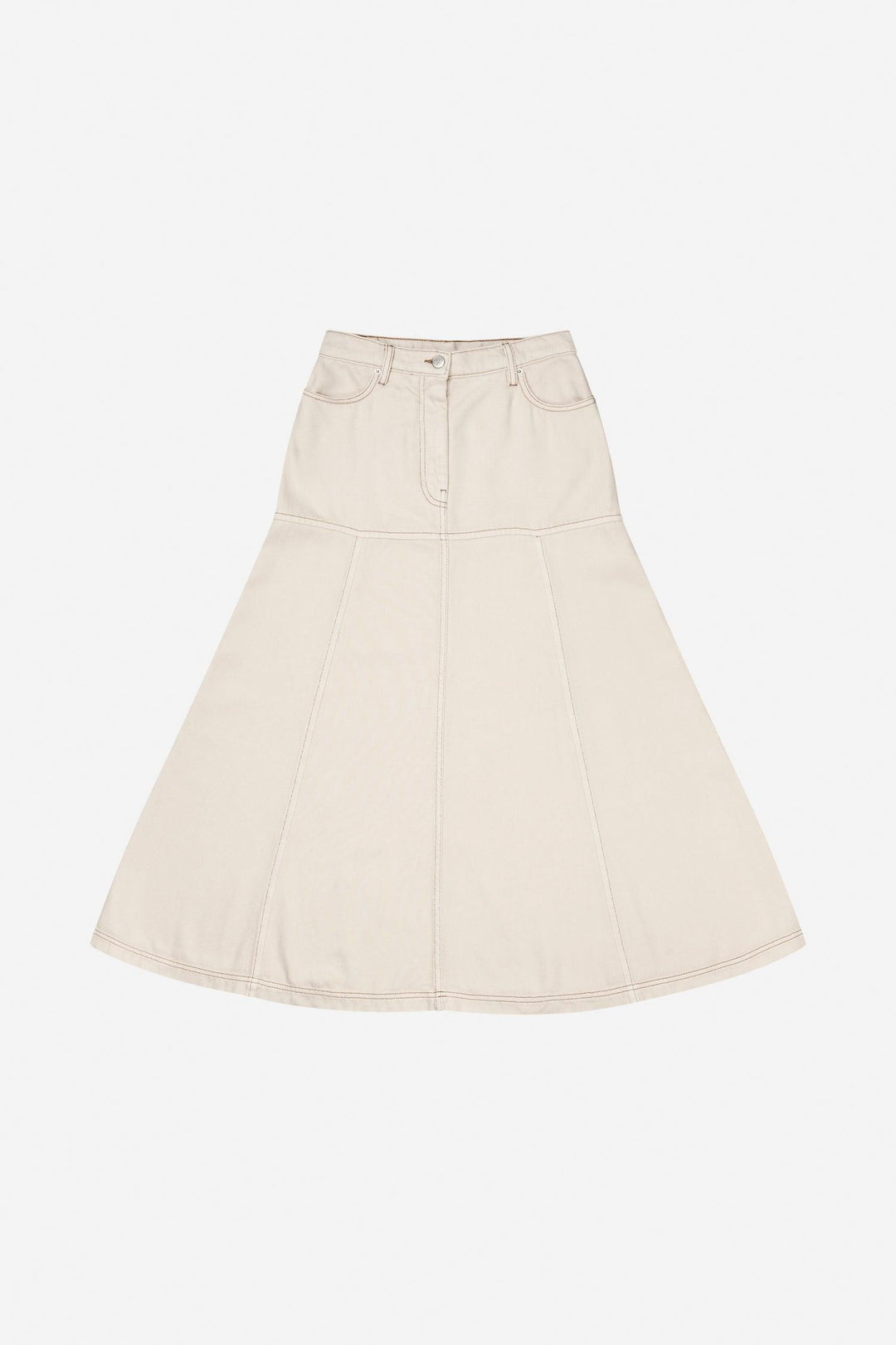 MUNTHE beige skjørt - forfra