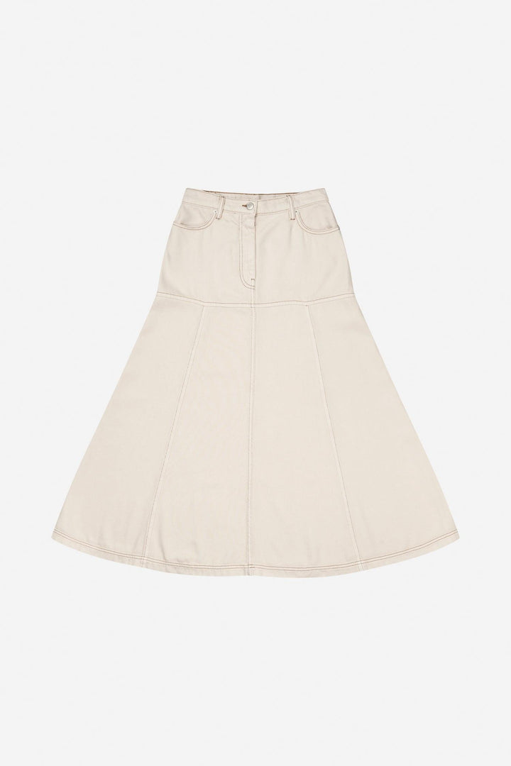 MUNTHE beige skjørt - forfra
