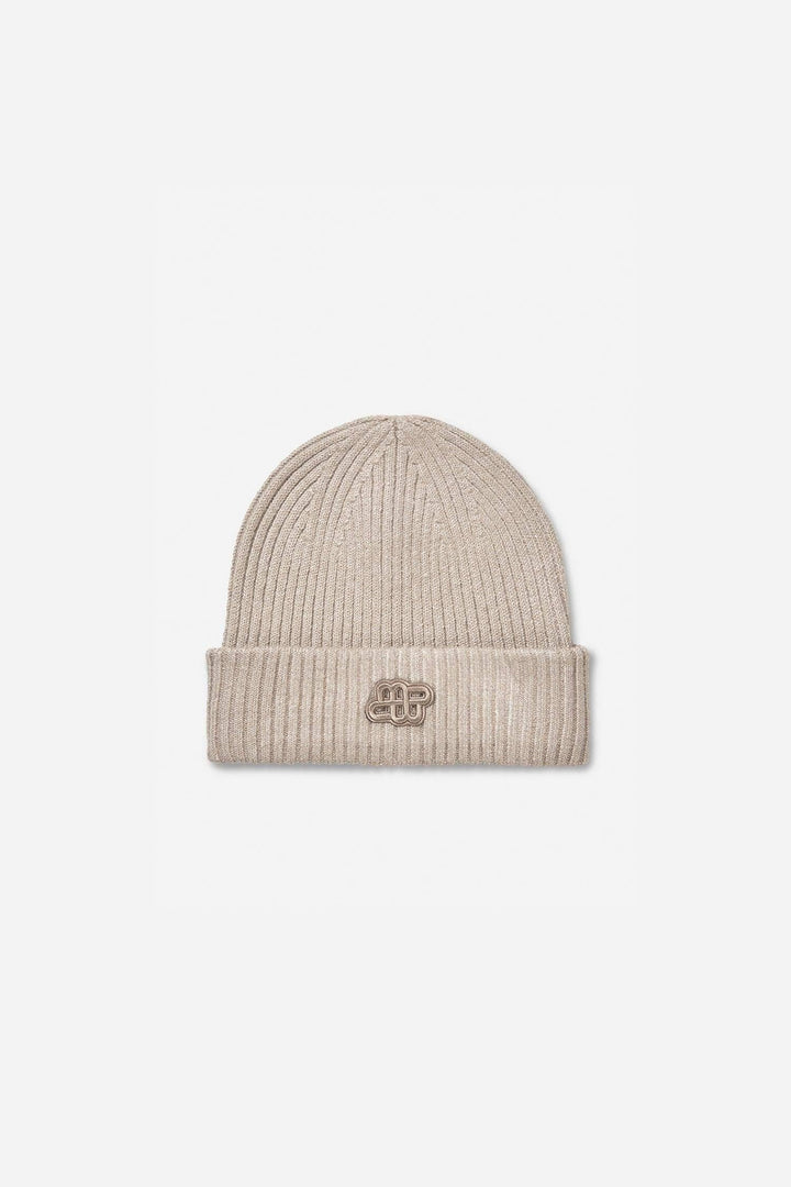 MUNTHE beige tilbehør lue - forfra