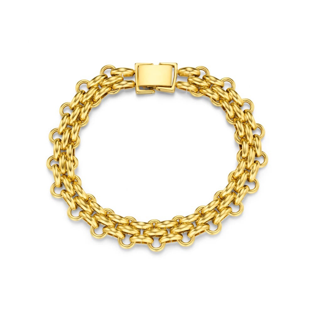 Orelia gull smykker armbånd - liggende flat