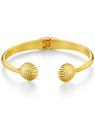 Metal Shell Open Hinged Bangle